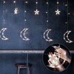 Lampki księżyce gwiazdki świąteczne światełka kurtyna 96LED (1)