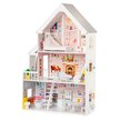 Drewniany domek dla lalek xxl Rezydencja pudrowa ECOTOYS (1)