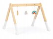 Stojak gimnastyczny edukacyjny drewniany + zabawki ECOTOYS (2)