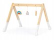 Stojak gimnastyczny edukacyjny drewniany + zabawki ECOTOYS (3)