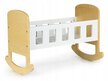 Drewniana kołyska łóżeczko dla lalek ECOTOYS (3)