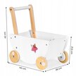Drewniany wózek dla lalek chodzik pchacz 2w1 ECOTOYS (3)