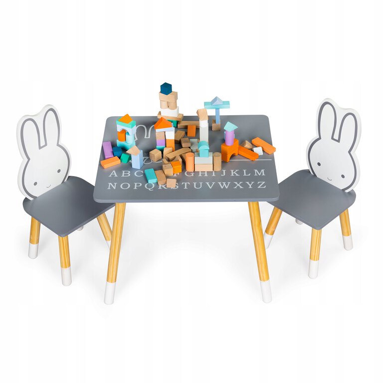 Stół stolik +2 krzesła meble dla dzieci zestaw ECOTOYS (1)