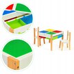 Drewniane meble dla dzieci zestaw stół +2 krzesła ECOTOYS (4)
