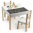 Stół stolik z dwoma krzesłami zestaw mebli dla dzieci ECOTOYS (1)