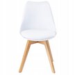Zestaw 4 krzeseł do salonu jadalni z poduszką Białe ModernHome (4)