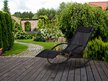 Leżak ogrodowy leżanka fotel bujany czarny (2)