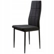 Zestaw krzesła tapicerowane do jadalni i salonu 4szt czarne (2)