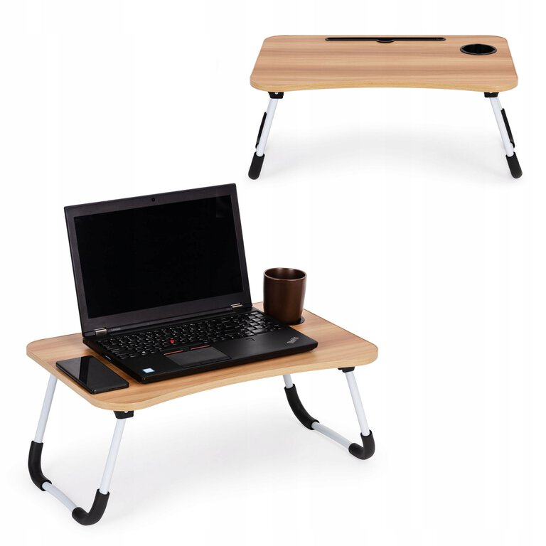 Podstawka pod laptopa stolik do łóżka 60x40cm - Wood (1)