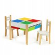 Drewniane meble dla dzieci zestaw stół +2 krzesła (1)