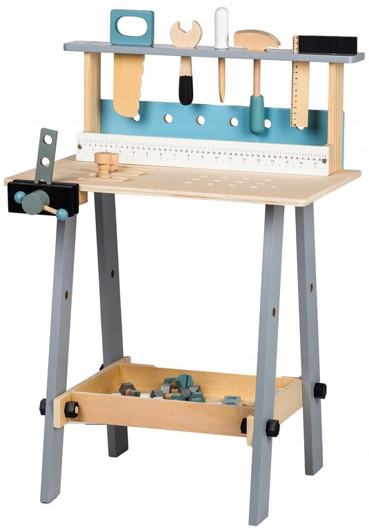 Drewniany warsztat narzędzia 32el zabawki ECOTOYS (1)