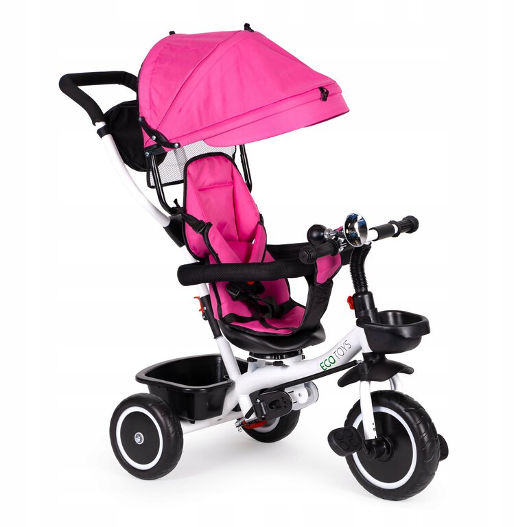 Rower trójkołowy wózek obracane siedzisko Pink Eco (1)