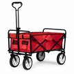 Składany wózek ogrodowy plażowy turystyczny transportowy Czerwony (1)