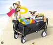 Składany wózek ogrodowy plażowy turystyczny transportowy Szary (2)